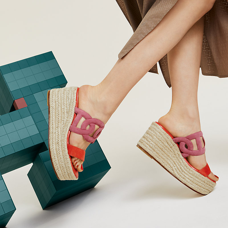 【華やかなピンクの存在感】HERMES Espadrilles Ithea 30 241230Z 03_thumbnail_20?